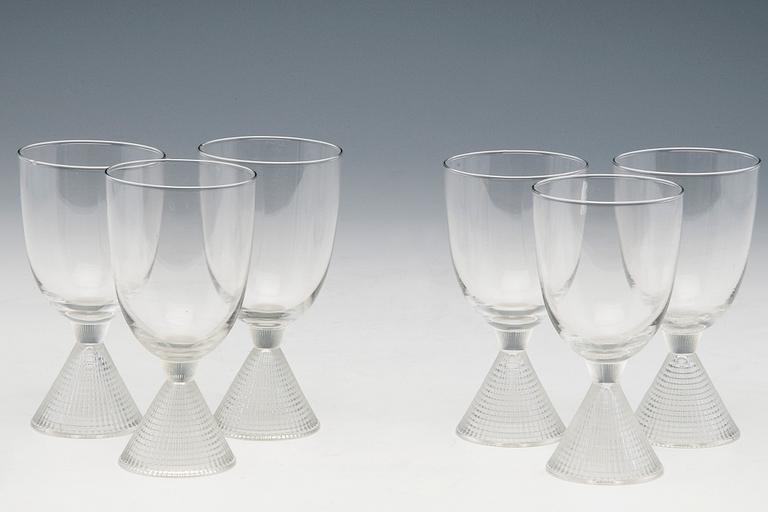 Tapio Wirkkala, A SET OF WINE GLASSES, 6 PCS.