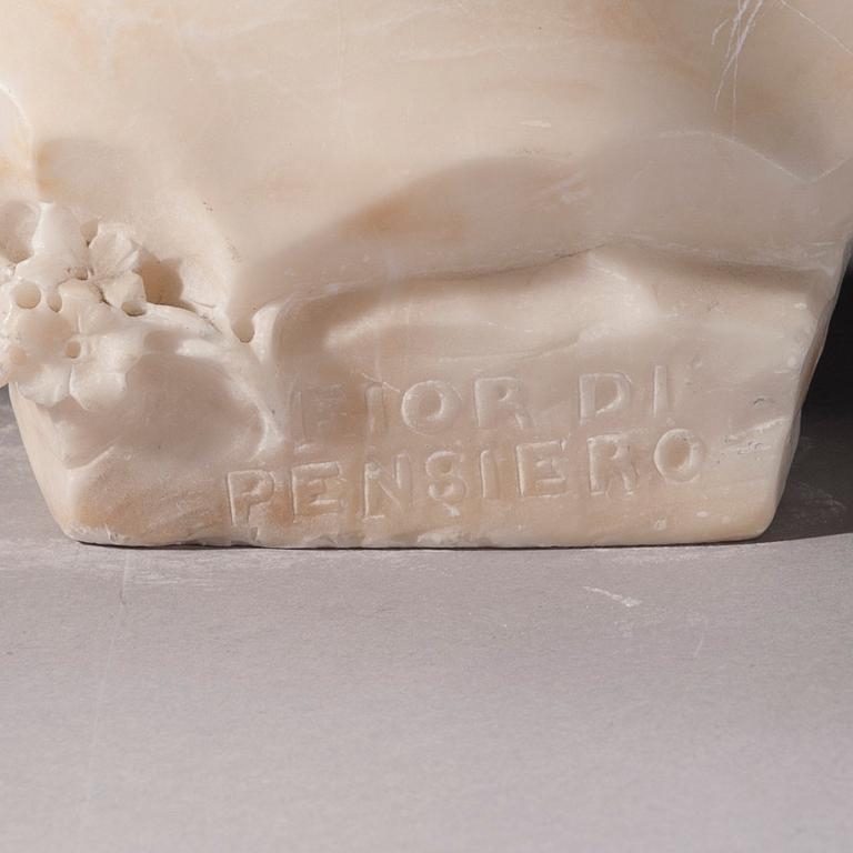 ANTONIO FRILLI, skulptur, marmor, signerad a tergo, tidigt 1900-tal.