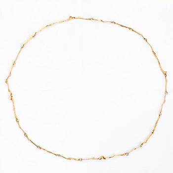 Björn Weckström, A 14K gold necklace 'Golden stream'. Lapponia 1978.