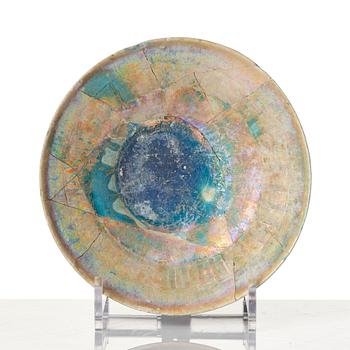 A Kashan lustre pottery Bowl, Persia, 13-14th century.