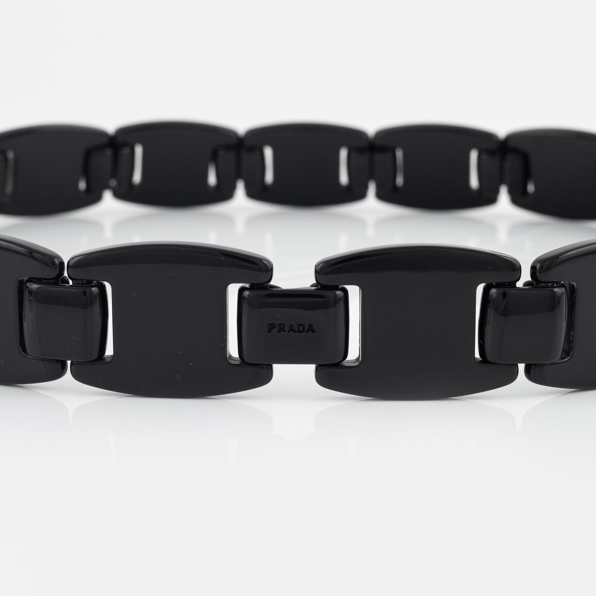 Prada, acrylic belt.
