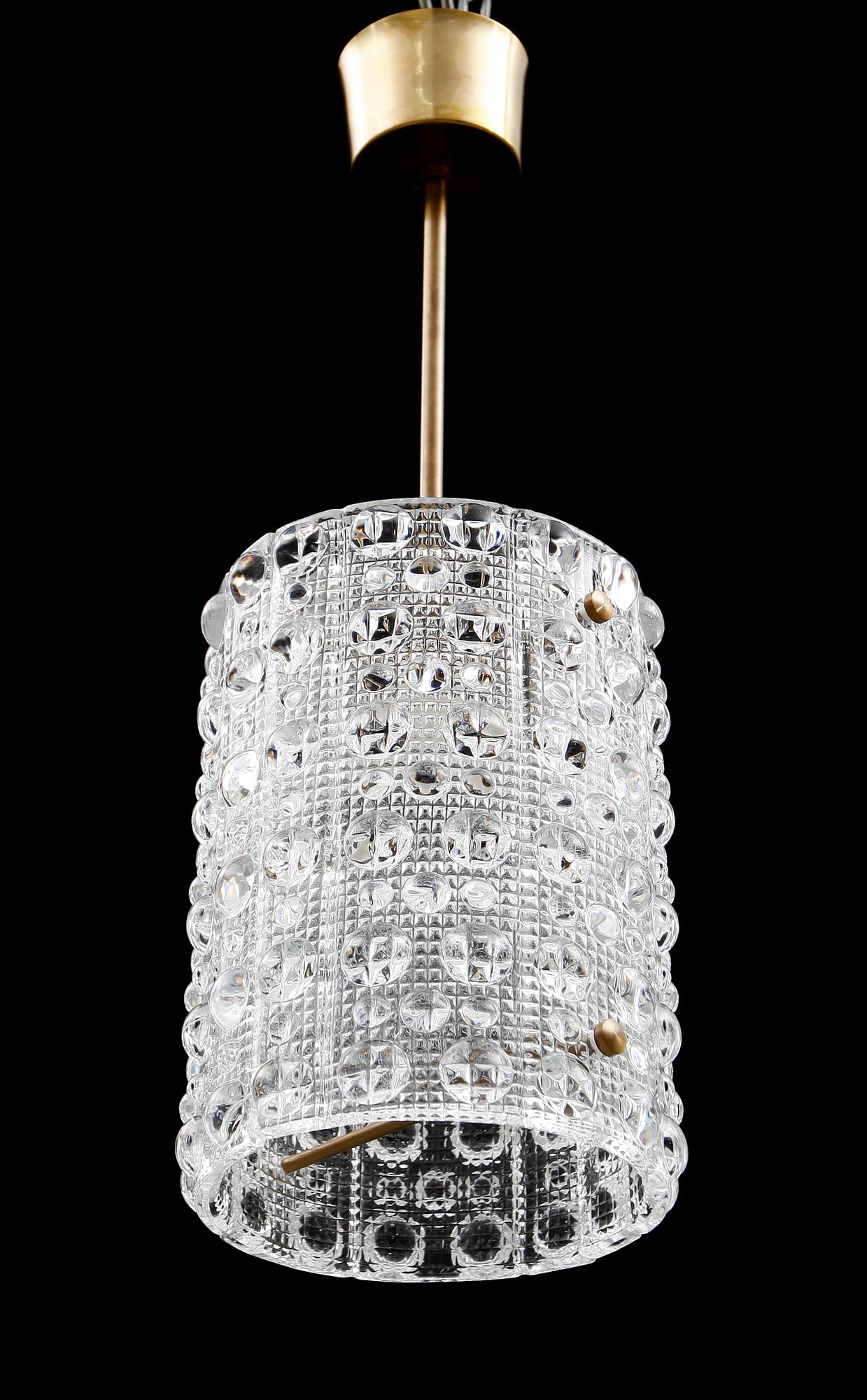 TAKLAMPA, glas, Carl Fagerlund, Orrefors, 1900-talets andra hälft.