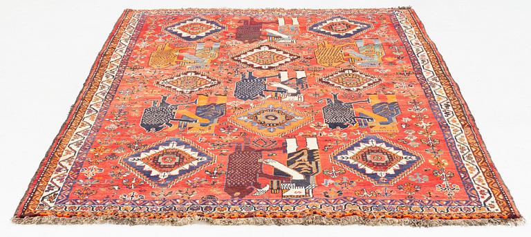 A Qashqai rug c 250 x 170 cm.