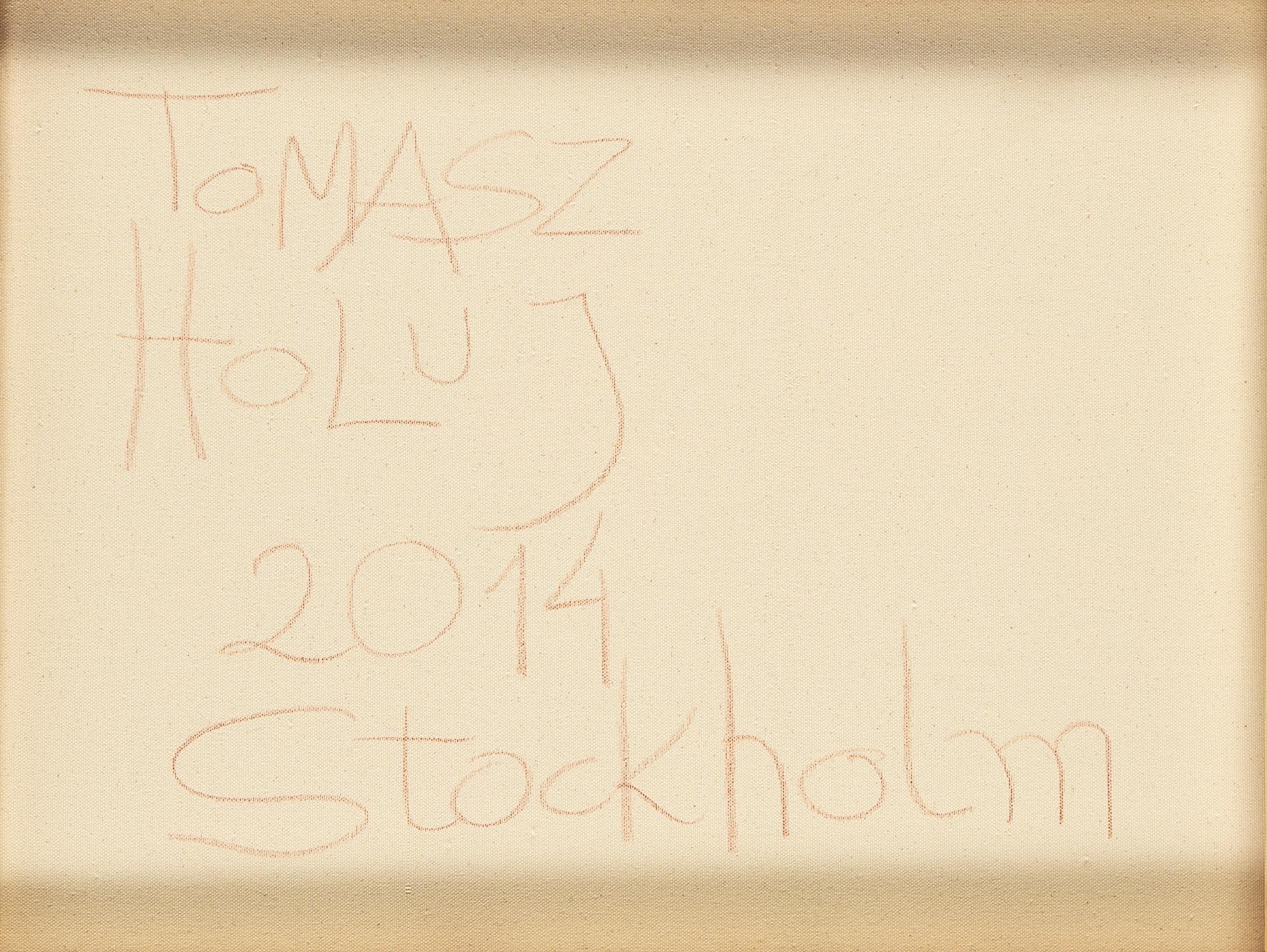 TOMASZ HOLUJ, oil on canvas, signed and dated 2014 verso.