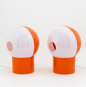 Uno & Östen Kristiansson, a pair of 'Luno'/ Nr 1241 table lamp, Luxus, Vittsjö, Sweden.