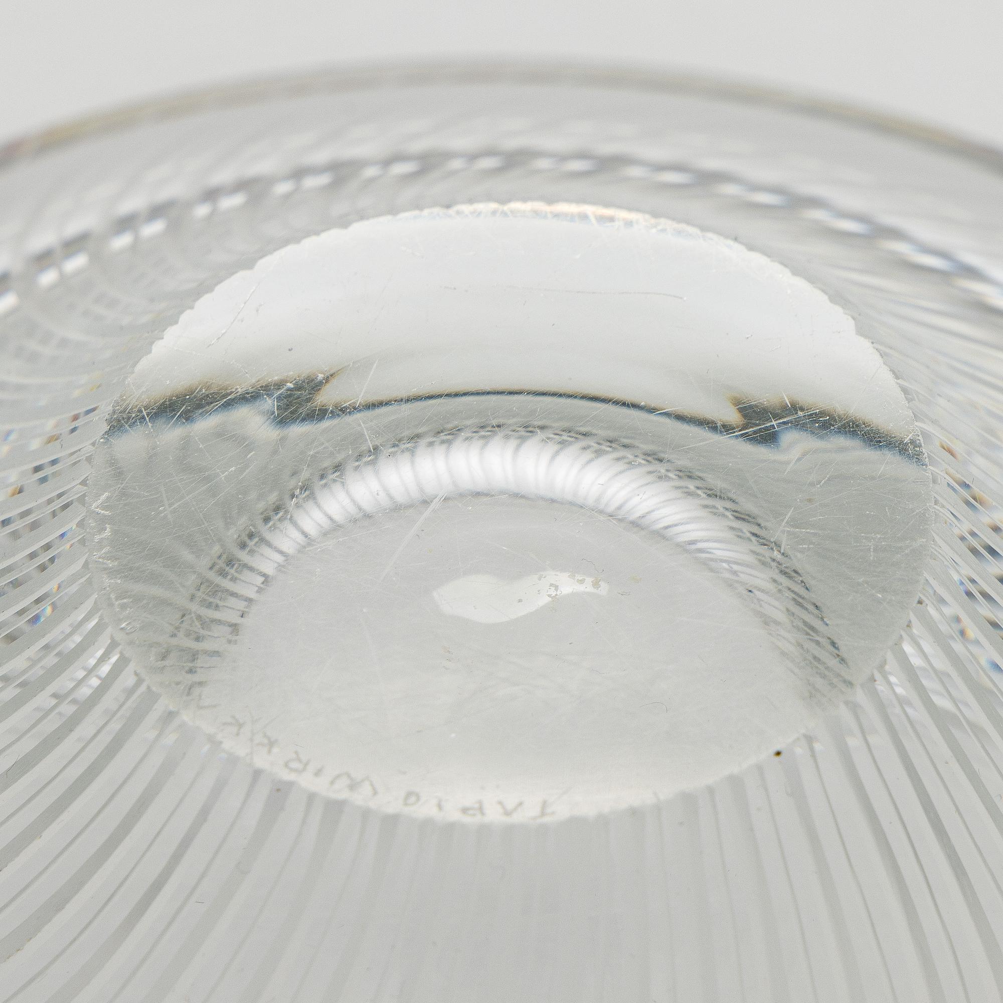 Tapio Wirkkala, malja,"3362", signeerattu Tapio Wirkkala, Iittala.