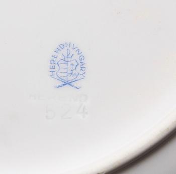 MATSERVIS, 23 delar, porslin, rokokostil, Herend, 1900-talets andra hälft.