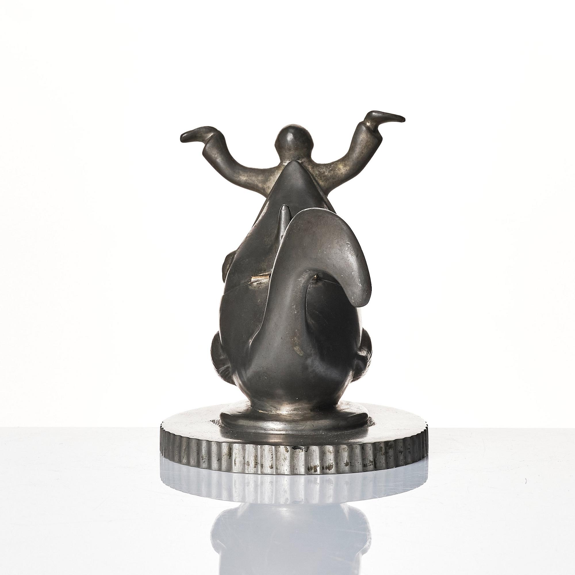 Carl Milles, ljusstakar, ett par samt bläckställ, Herman Bergman konstgjuteri, Stockholm 1927-29.