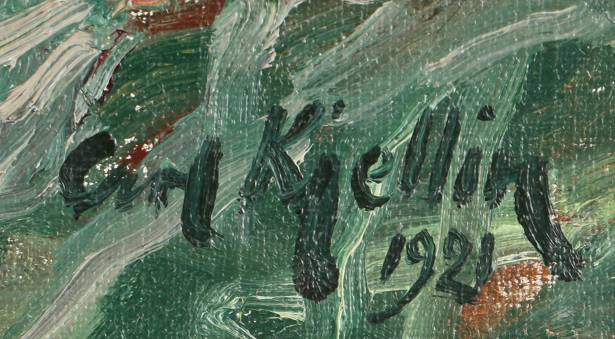CARL KJELLIN, olja på duk, signerad och daterad 1921.