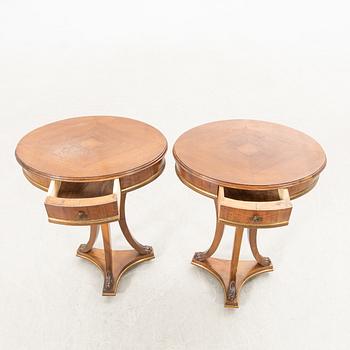 Bedside tables/Side tables, a pair, Empire style, second half of the 20th century.