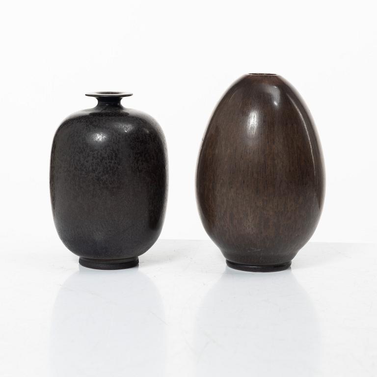 Berndt Friberg, two vases, Gustavsberg Studio.