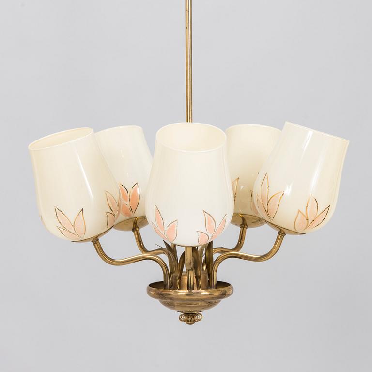 A model 2538/5 Valinte ceiling lamp, mid-20th century.