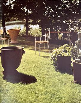 Hans Bergström, a five-piece garden furniture set, ateljé Lyktan, Åhus, 1940s-50s.