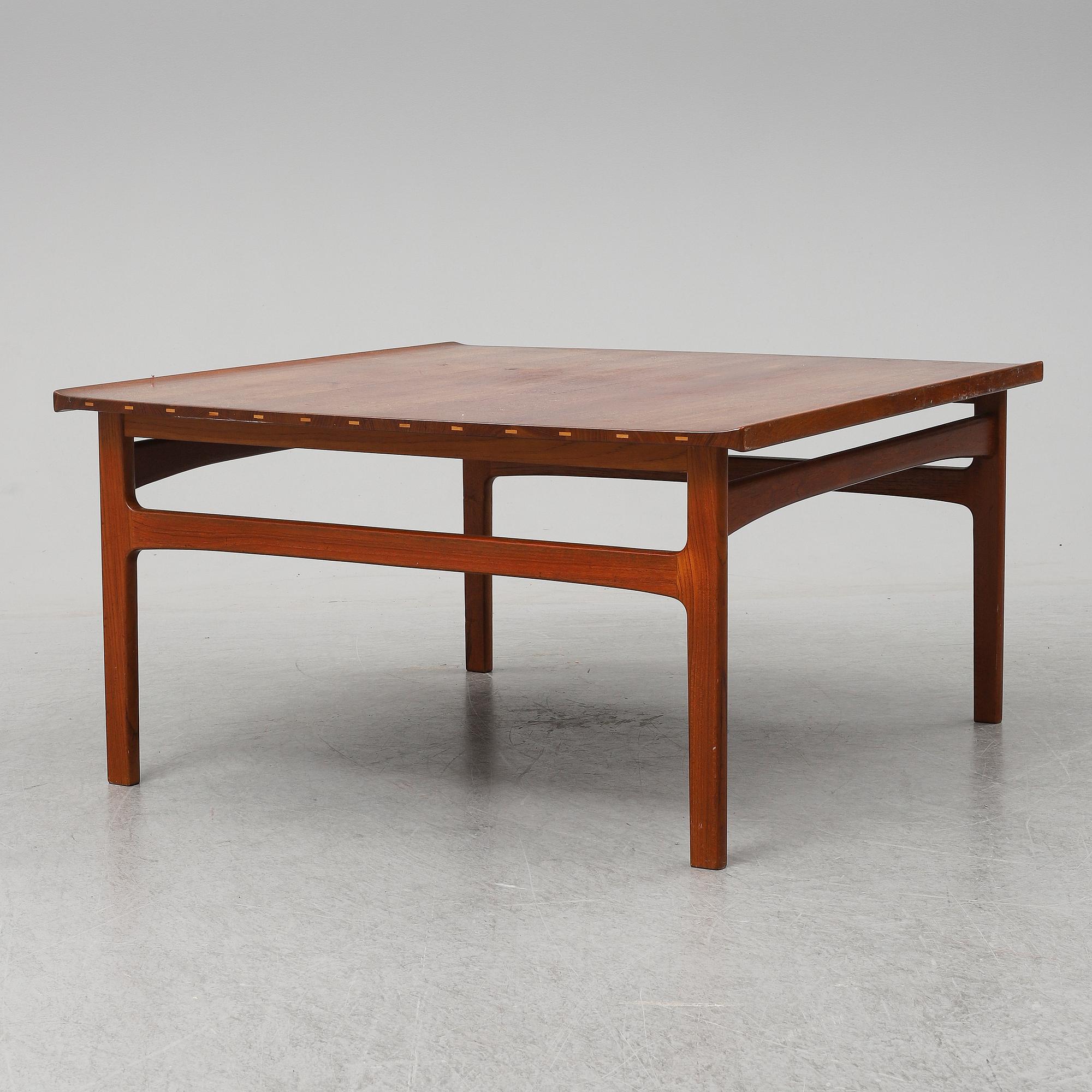 A 1950's teak coffee table by Tove & Edvard Kindt Larsen.