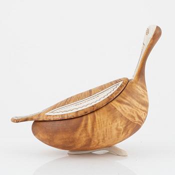 Lars Levi Sunna, a birch salt cellar, signed.