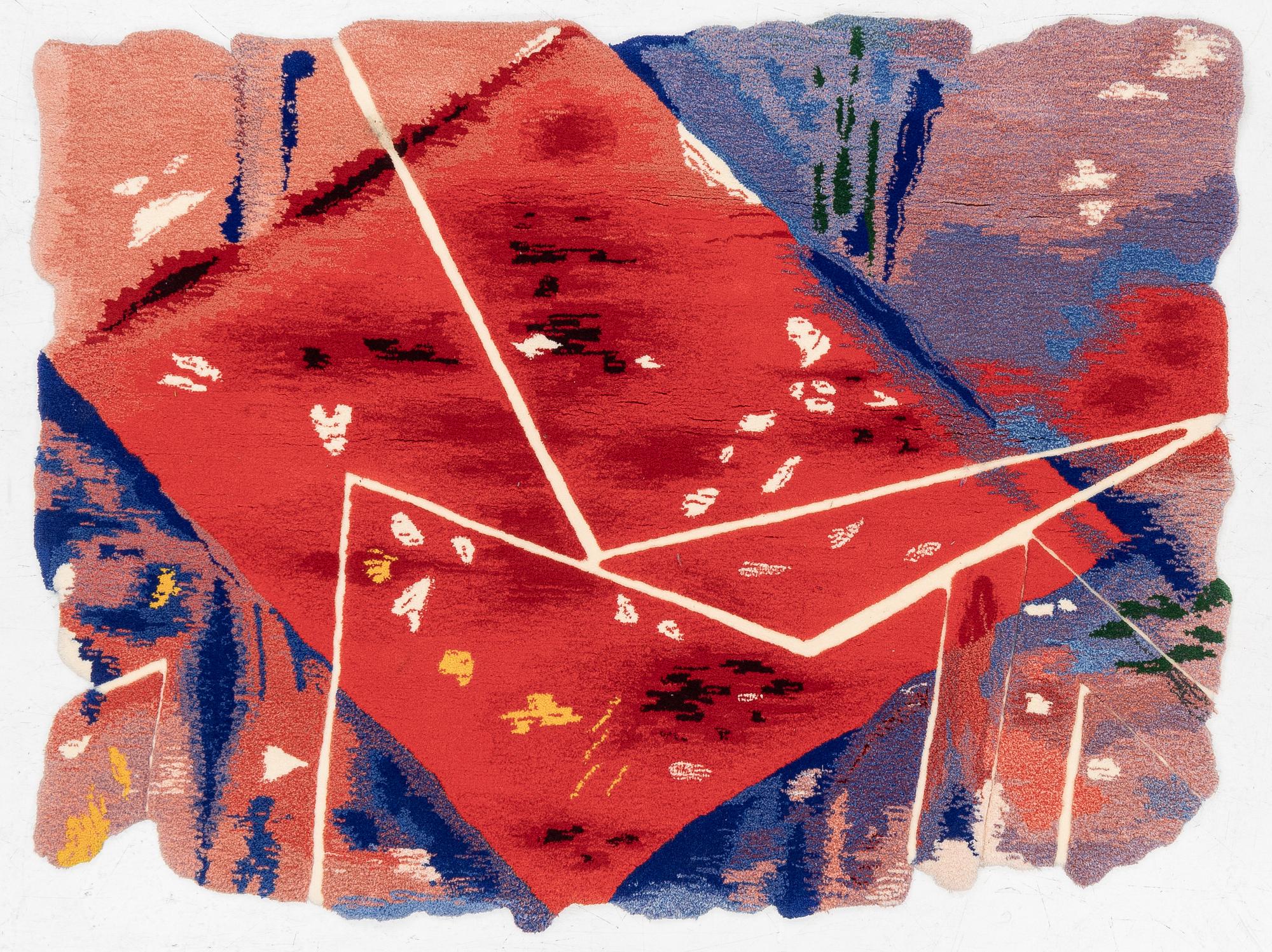 Arne Tengblad, tapet, tuftad i relief, Kasthall, 1987, 200 x 152 cm.