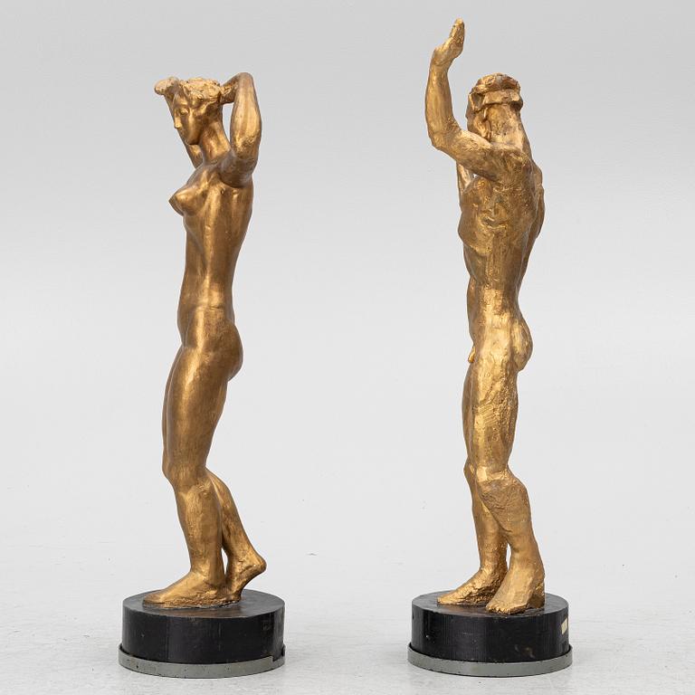 Decorative sculptures, a pair, 1920s/30s.