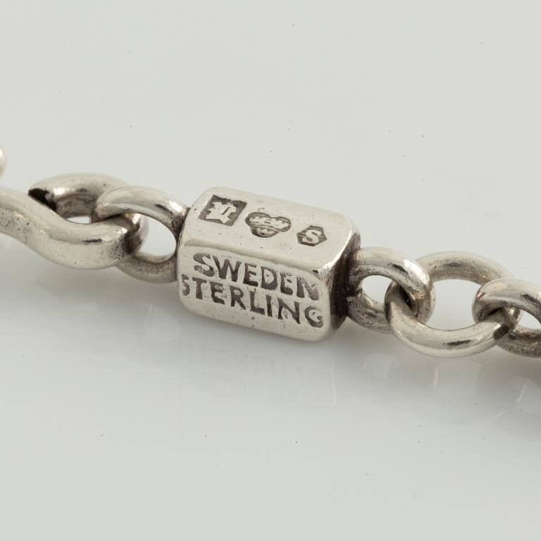 Wiwen Nilsson, collier, ring och stavkedja, sterlingsilver.