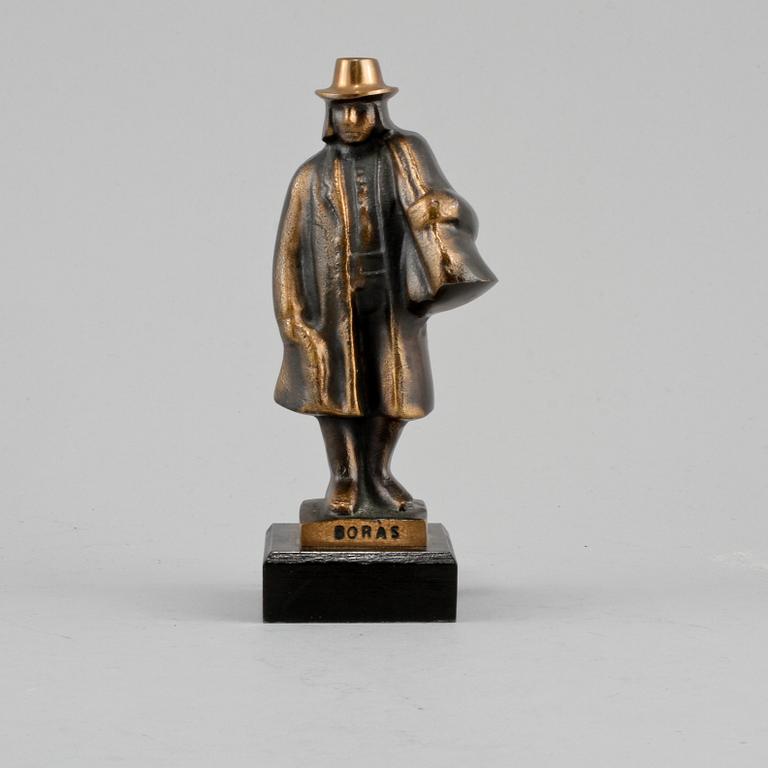 SKULPTUR, brons, monogramsignerad N C, Borås. 1900-talets andra hälft.