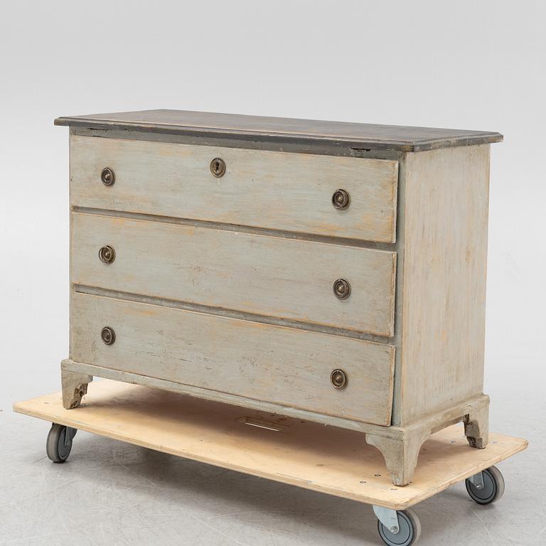 A 19th century chest of drawers.