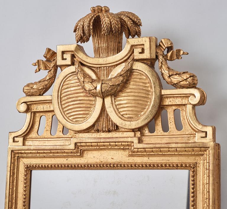 A Gustavian 18th century mirror by J Åkerblad, master 1758.