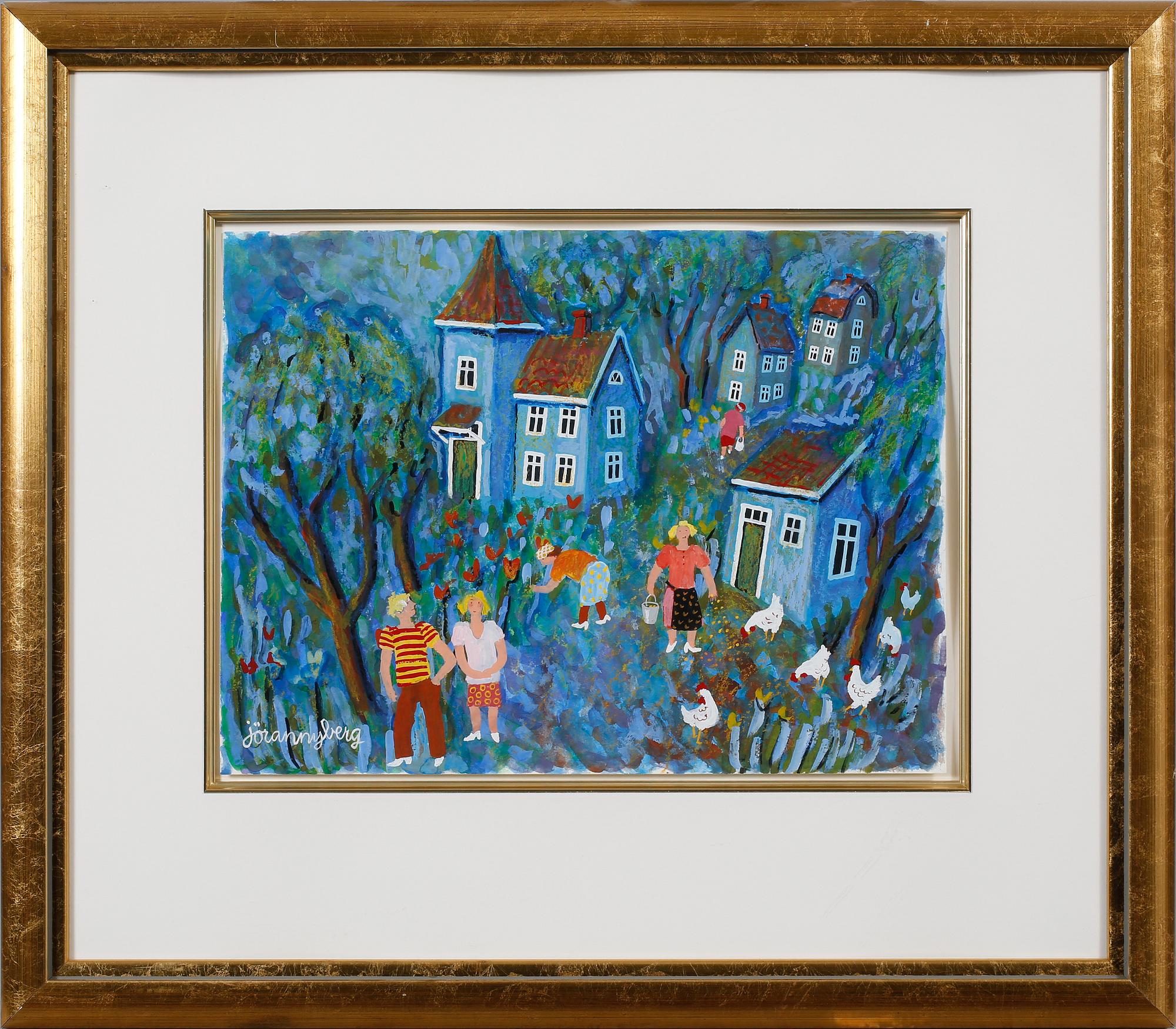 JÖRAN NYBERG, bladteknik på papper, signerad.