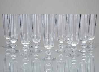 CHAMPAGNEGLAS, 12 st. "Karlberg", Elis Bergh, Kosta.