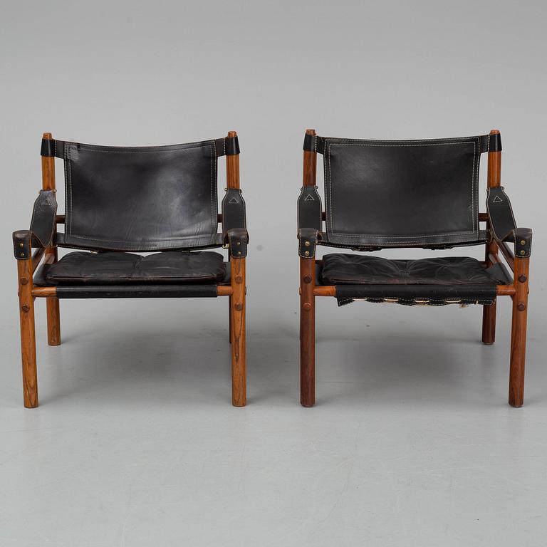 A pair of 'Sirocco' easy chairs by Arne Norell.