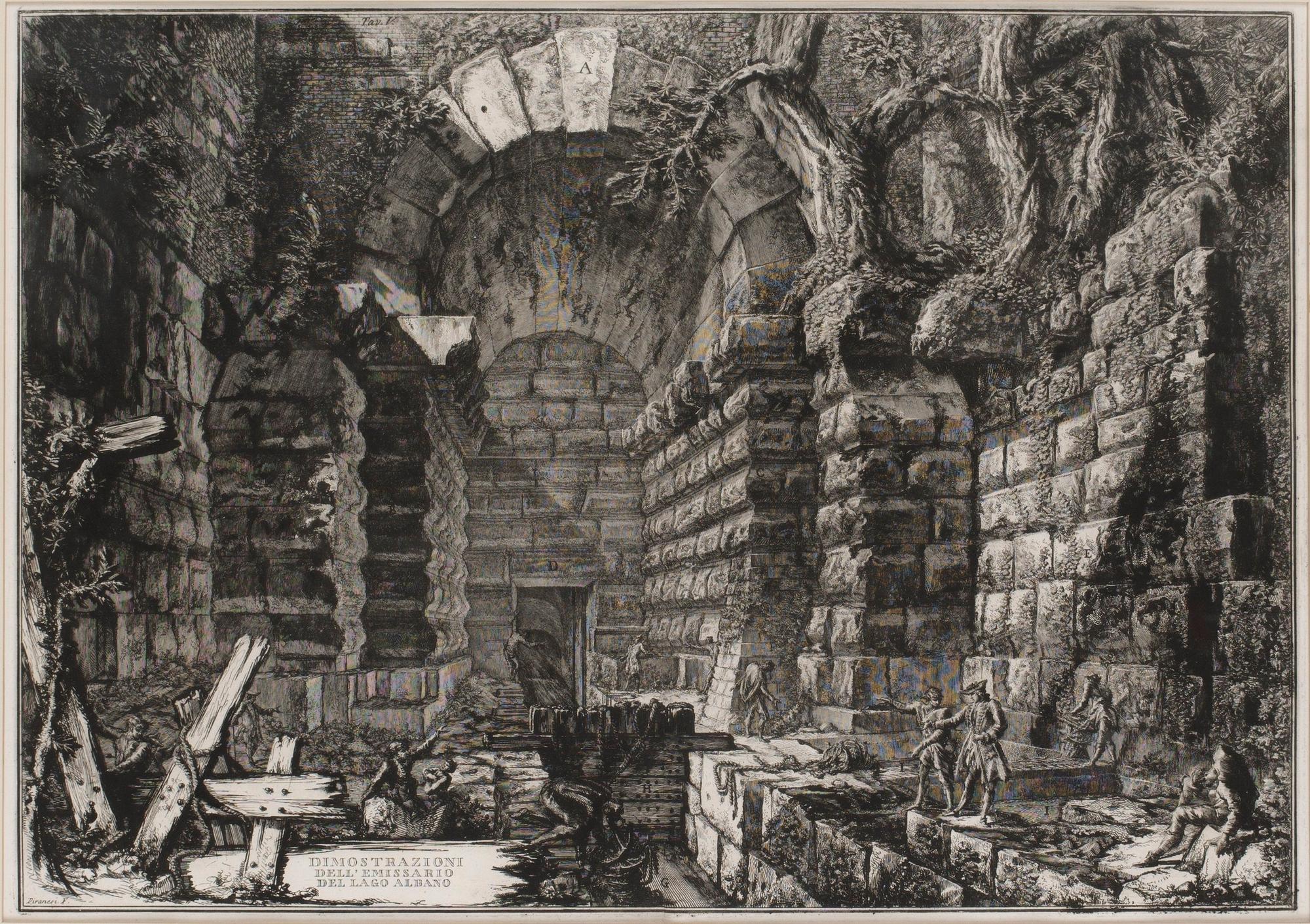 Giovanni Battista Piranesi, "Dimostrazioni dell'emissariodel lago Albano".