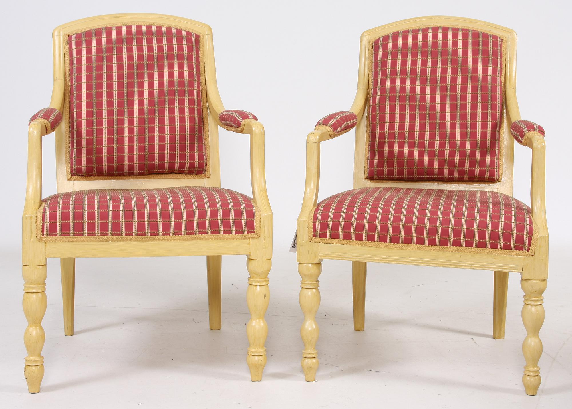 KARMSTOLAR, ett par, 1800-tal.