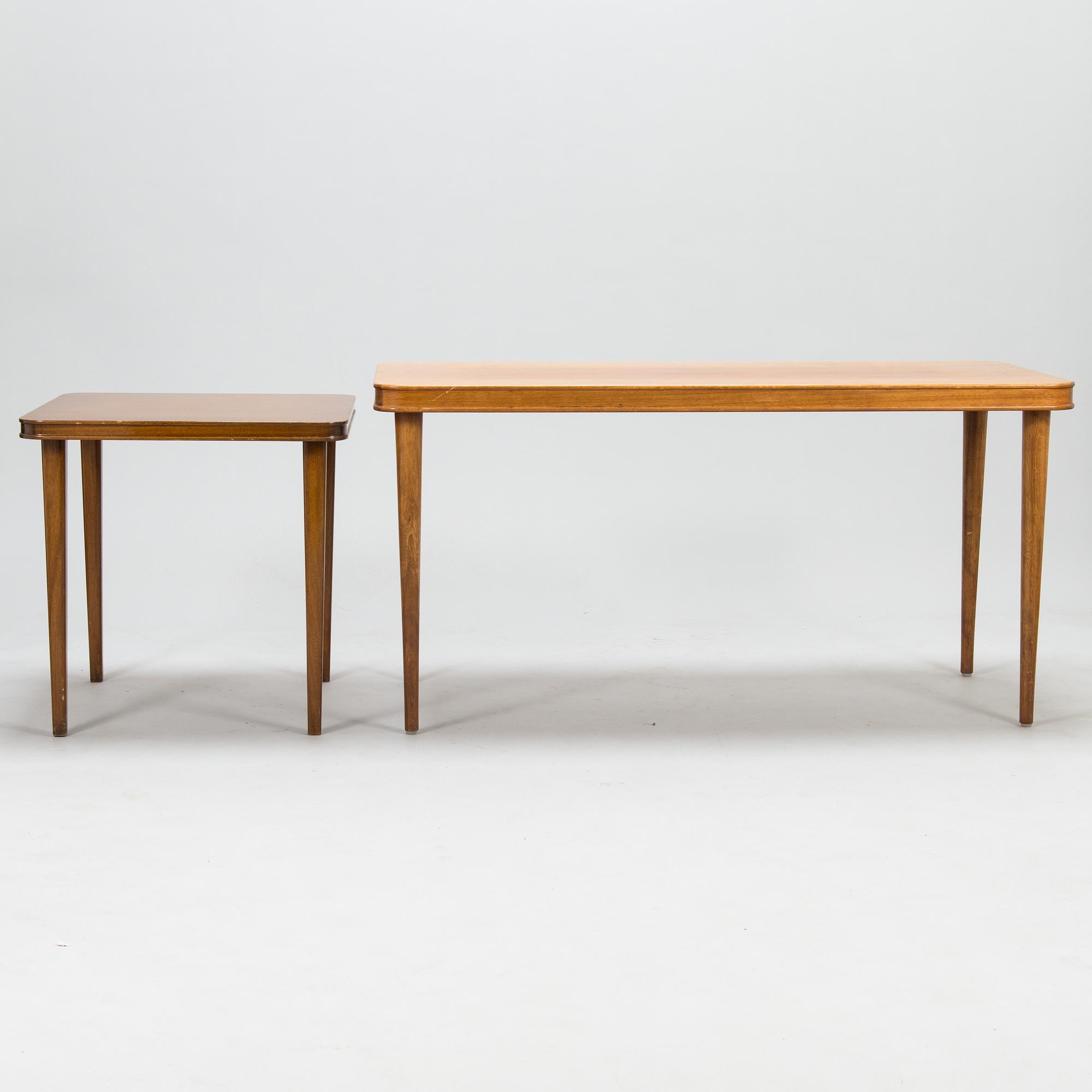 Two 1950's coffee tables the other for Oy Paul Boman Ab.