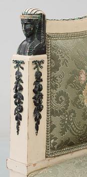 SITTGRUPP, 6 delar, sengustaviansk stil, 1800/1900-tal.