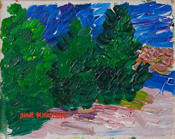 699. Inge Schiöler, Trees by the shore.