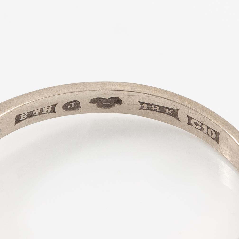 Ring 18K vitguld med briljantslipad diamant 0.65 ct.