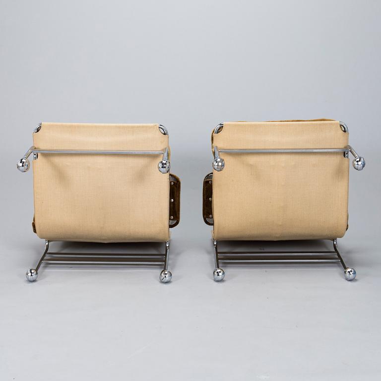 Bruno Mathsson, A armchairs, a pair, "Karin", DUX, late 20th century.