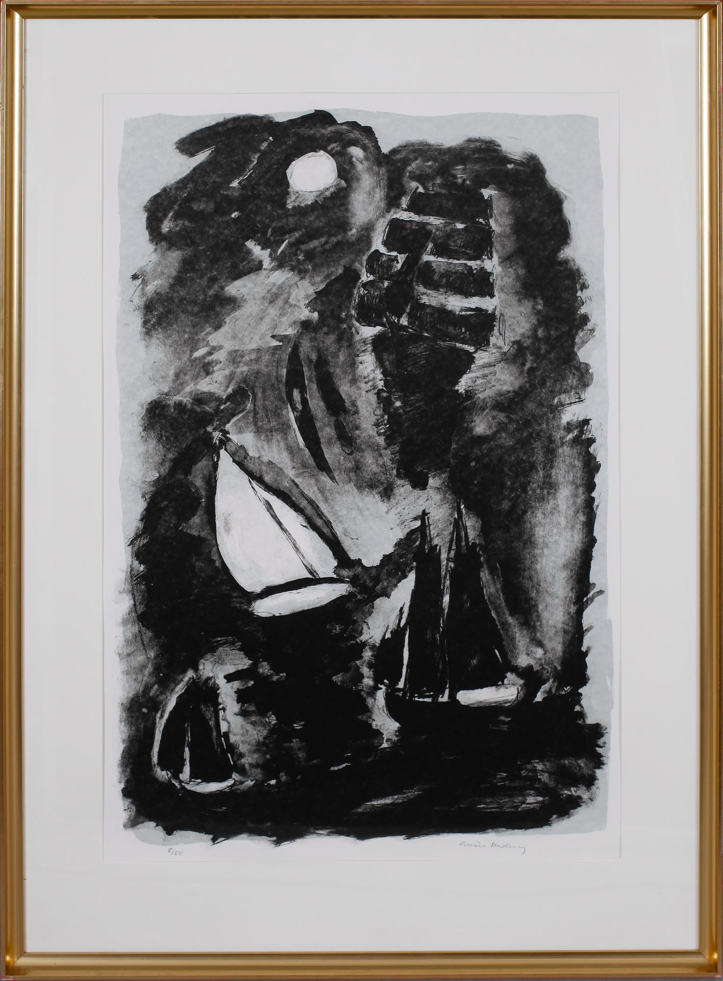 GUSTAV RUDBERG, litografi, signerad och numrerad 8/50.
