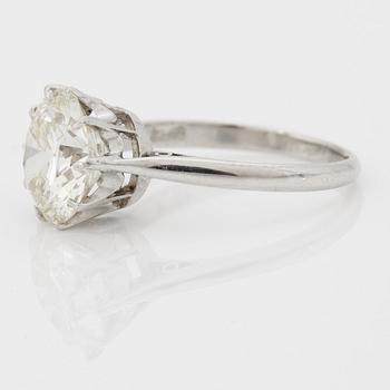 A RING set with an old-cut diamond.