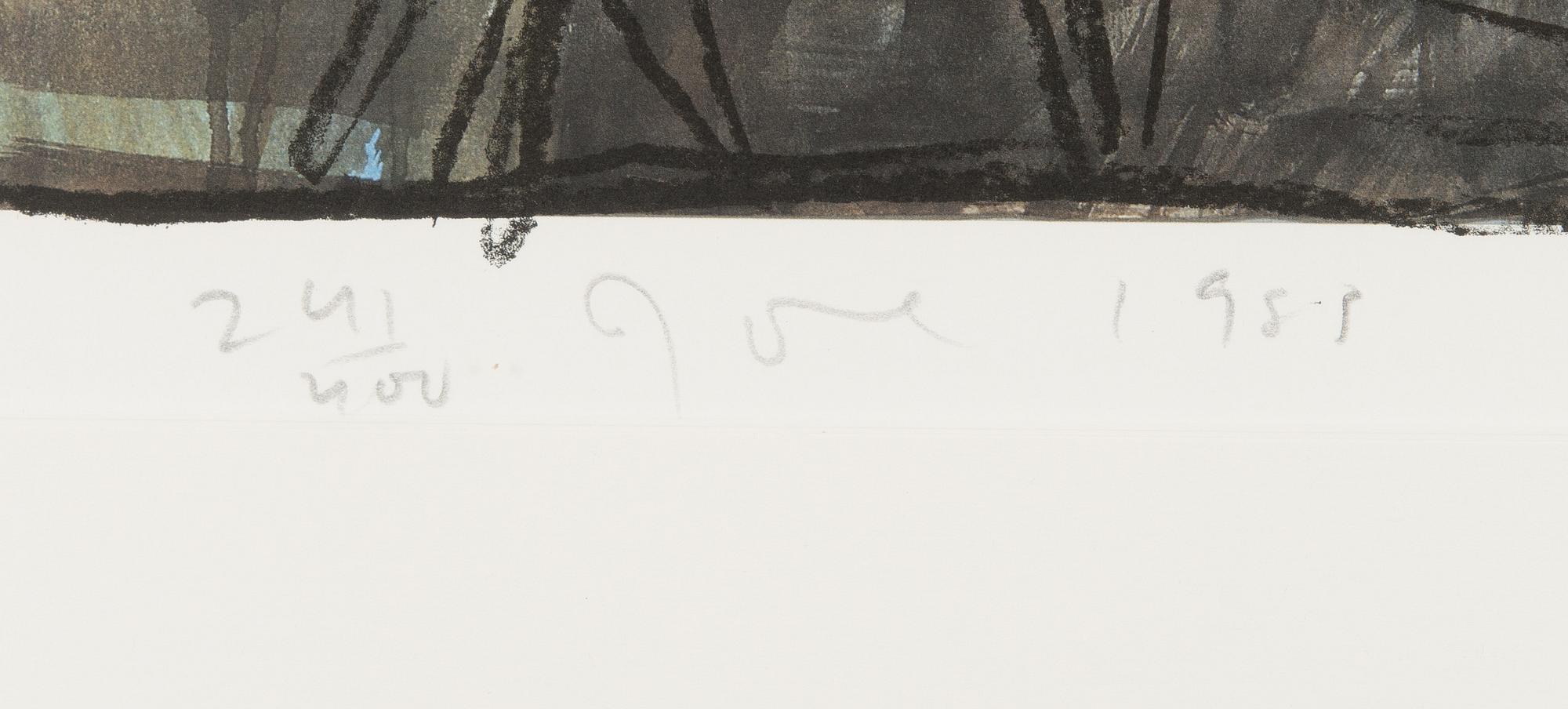 Jim Dine, offset, signerad och daterad 1985, numrerad 241/400.