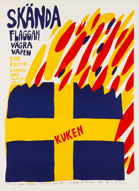 CARL JOHAN DE GEER, silkscreen in color, signed and numbered 10/99.