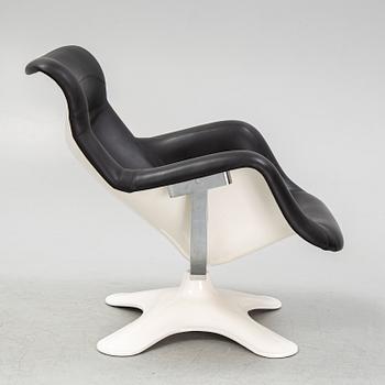 Yrjö Kukkapuro, a "Karuselli" armchair with ottoman, "Karuselli", Avarte, Finland post 1980.