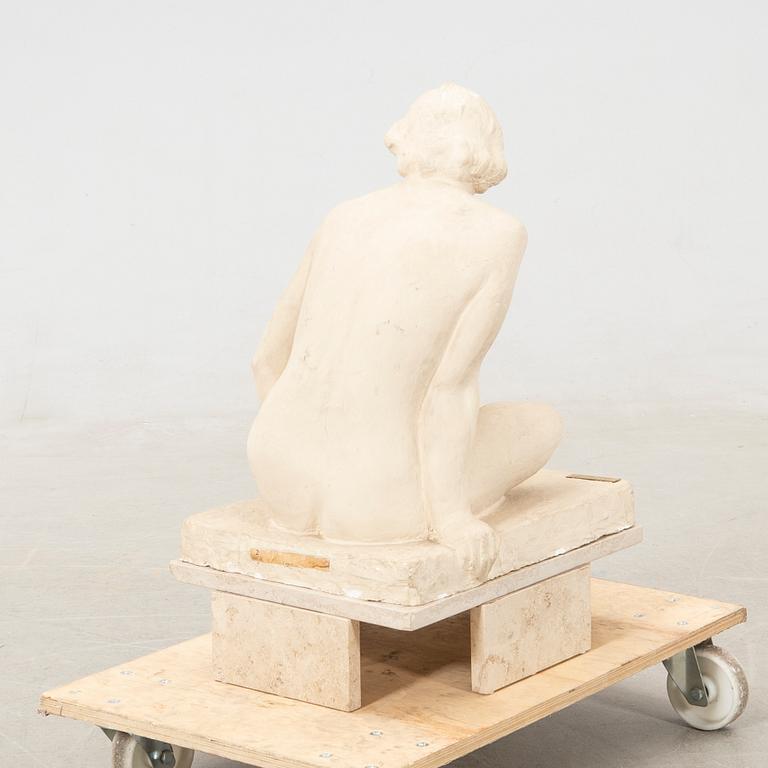 Gunnar Heide, Sculpture of a Sitting Nude Model.