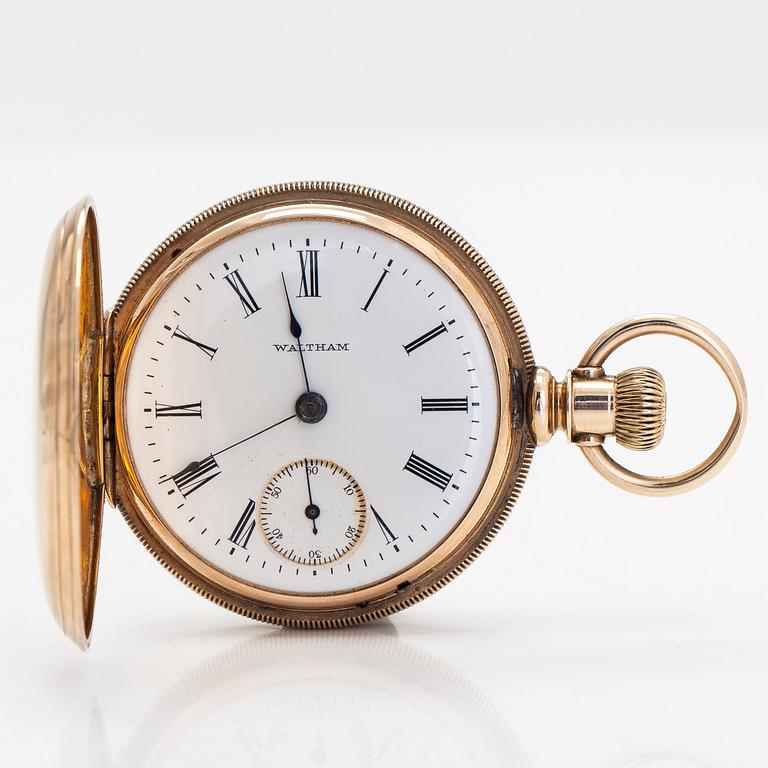 Waltham, pocket watch, hunter, 53 mm.