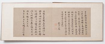 Album med målningar föreställande Envoyéer som kommer med gåvor, 职贡图 (Zhigong tu), troligen 1600-tal, efter äldre mästa.