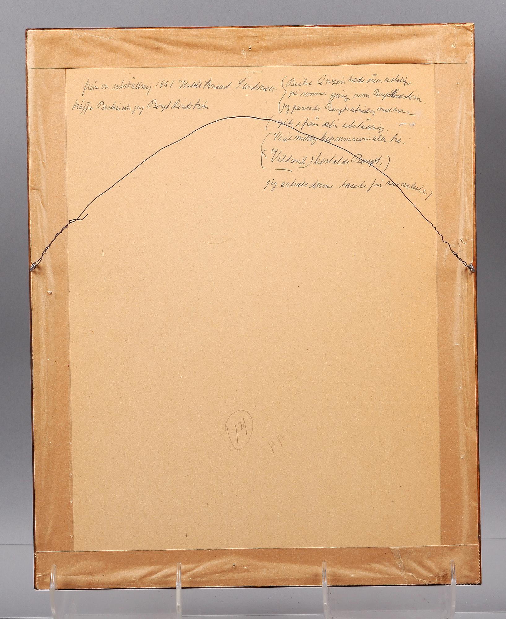 LINDSTRÖM, BENGT, tuschteckning, sign o dat 1951.