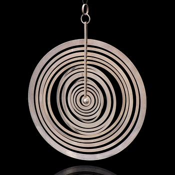 A TAPIO WIRKKALA PENDANT, "Silver moon", silver. Kultakeskus 1971.