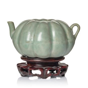 850. A celadon glazed water pot, Ming dynasty (1368-1644).