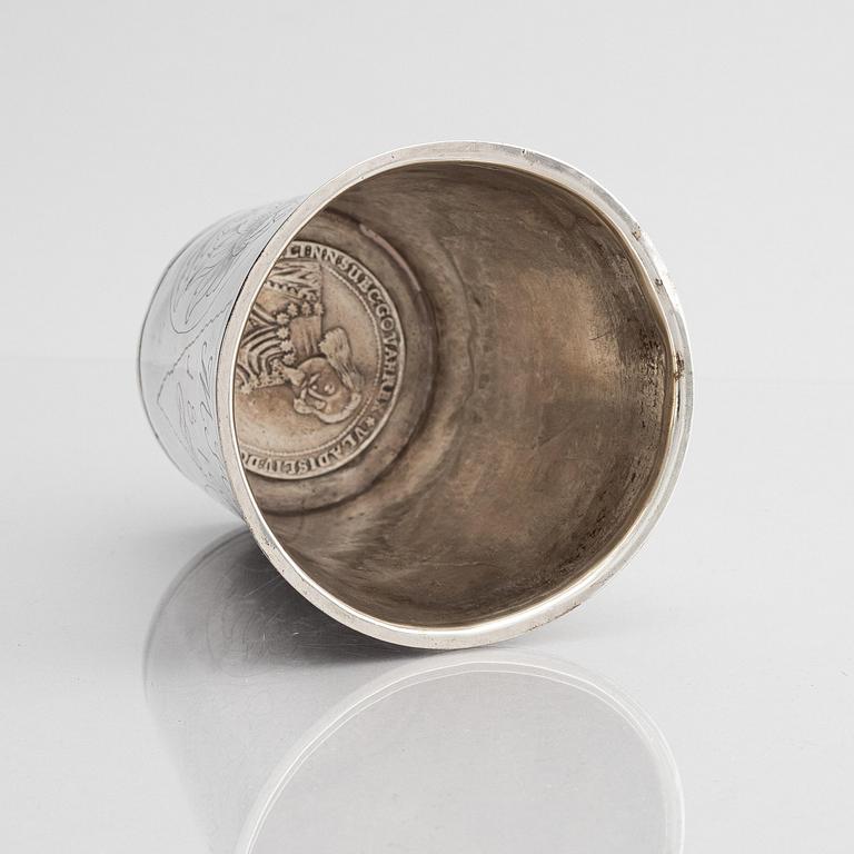 Lorens Andersson Wall, bägare, silver, Norrköping (verksam 1682-1695-). Barock.