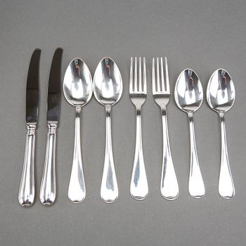 A SET OF 34 PIECES SWEDISH SILVER CUTLERY, MEMA GAB 2010's.