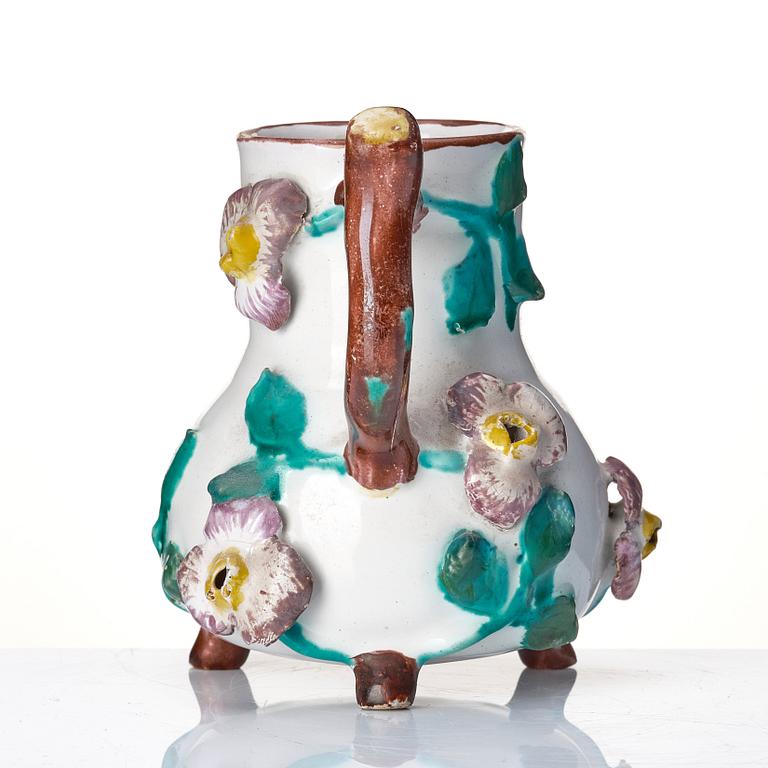 A Swedish Marieberg faience ewer, 18th Century.