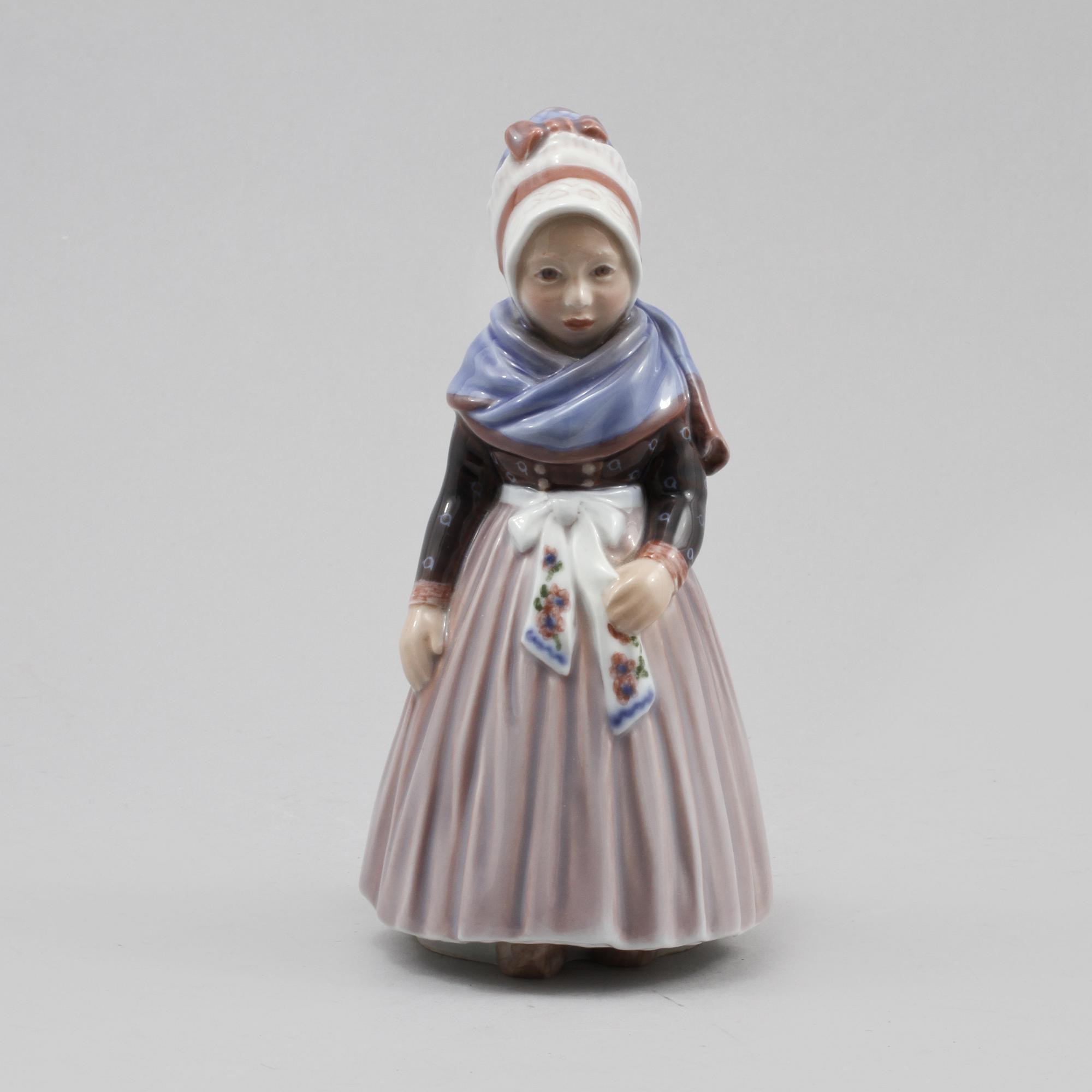 FIGURIN, porslin, Dahl Jensen, omkring 1900-talets mitt.